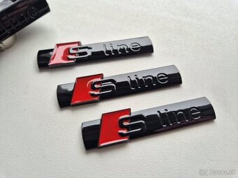 CIERNE S line NAPISY OZNACENIE SLINE AUDI PLAKETKY S line
