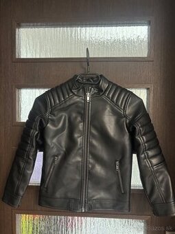 Štýlová koženkova bunda chlapec 128