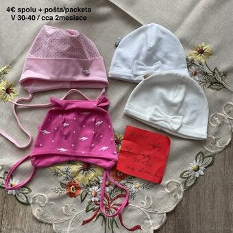 Predám čapice jar/leto v 30-40