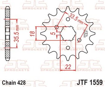 predné vyvodové koliesko (rozeta) JTF 1559-14