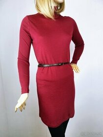 KOOKAI - Nové merino šaty s roláčikom a opaskom