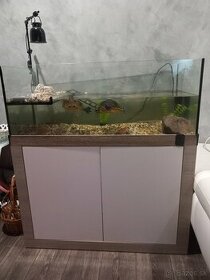 Akvarium pre korytnačky so skrinkou