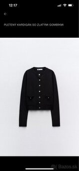 Zara čierny sveter, cardigan S