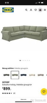 Poťah na sedačku Ektorp (Ikea)