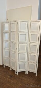 Predám Paraván Shabby s fotorámikmi - 161 x 125 cm - Biela