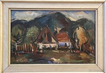 "V horách" olej od Huberta Čepiššáka