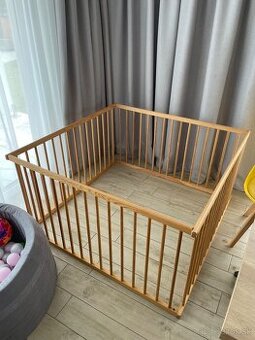 Detská drevená ohrádka 120x120cm