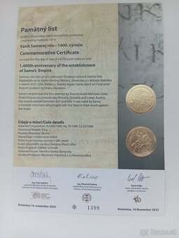 Pam. list k minci 100€ Samova riša