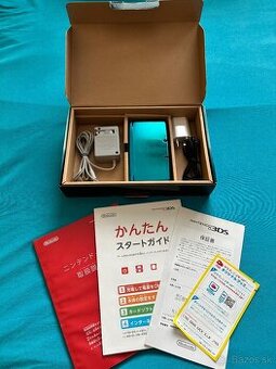 Nintendo 3ds aqua blue s krabicou a príslušenstvom