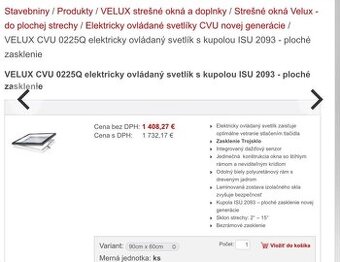 Velux svetlik 0225q