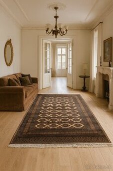 Hodvábny ručne viazaný iránsky koberec, top stav, 280x190