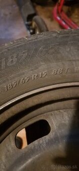 4ks Zimné 185/65 r15 KIA na plech diskoch 4x100