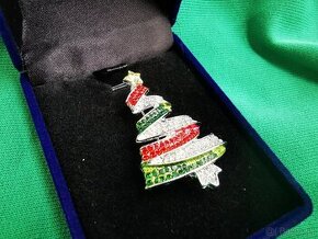 Brošňa vianočný stromček - 1