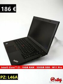 Notebook Lenovo ThinkPad - Intel i3/16GB RAM/500GB SSD/W11Pr