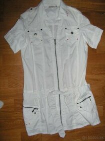 Biele košelové šaty - 1