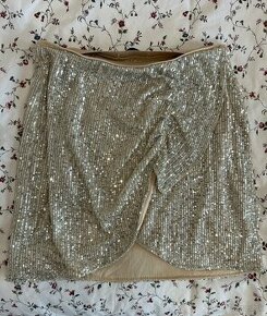 Reserved zlatá flitrová sukňa - 1