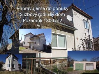 Pripravujeme do ponuky 3 izbový rodinný dom, 2 garáže, pozem