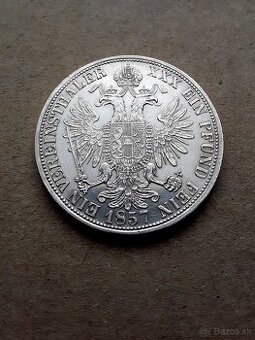 Spolkový toliar 1857 A, super stav