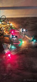 Retro vianočné osvetlenie Zlatokov stromčeky