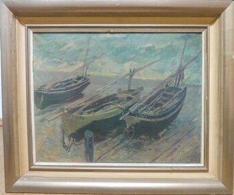 Claude Monet / Tri rybárske člny