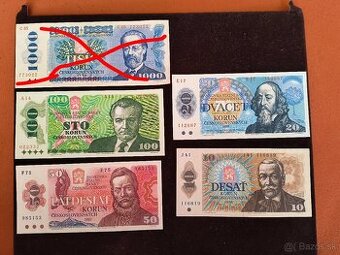 ČESKOSLOVENSKÉ BANKOVKY: Autor: A.BRUNOVSKÝ, LUXUSNÝ STAV