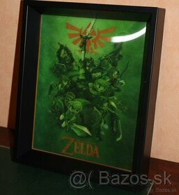 Legend of ZELDA 3D Lenticular Frame Nintendo / Limitovaná ed - 1