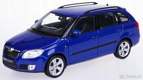 Predám nerozbalený model Škoda FABIA COMBI 2009 modrá farba