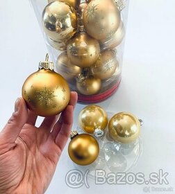 Vianočný set zlatých sklenených gulí 20ks