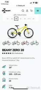 Detsky bicykel beany zero 20