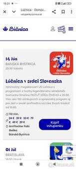 Predám 5 ks vstupeniek LÚČNICA