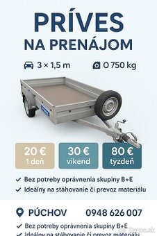 Prenájom privesneho vozíka Pongratz
