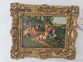 Starožitný obraz maľba na dreve