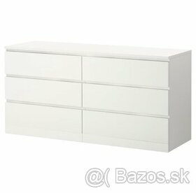 Ikea biele komody - 3 šuflíkové