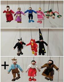 Gerlichovo bábkové divadlo,  ako nové, 11 bábok + 6 scén