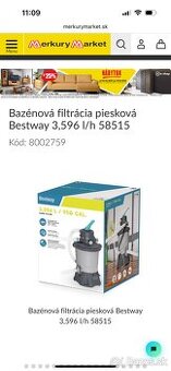 Predám pieskovú filtráciu bestway