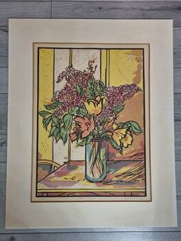 Predam grafiku Stanislava Kollárika - Jarná kytica