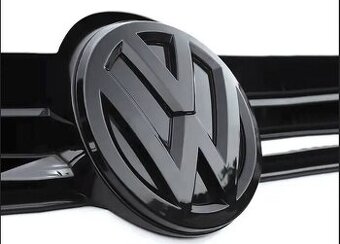 VW Logo znak VOLKSWAGEN cierne leskle / cervene