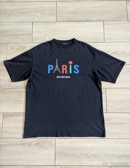 Balenciaga Paris Eiffel Tower Logo Tee – originál, XL