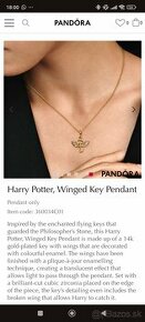 Pandora prívesok Harry Potter + zlatá retiazka