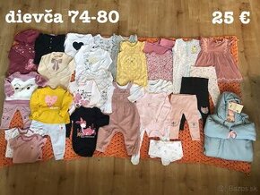 Balík detského oblečenia 74-80 dievča