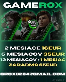 Xbox Game Pass Ultimate - 2/5/13 MESIACOV - NAJLEPŠIA CENA