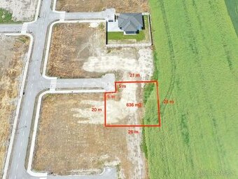 IDEÁLNY TVAR, IDEÁLNA VÝMERA STAVEBNÝ POZEMOK 636 m2…