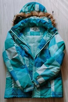 Pekná vetrovka zeleno modrá, v. M/L