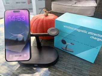 Bezdrôtová nabíjačka pre smartfón 3 v 1 (nová)