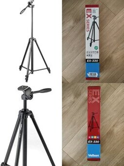 Nový statív (tripod) Velbon EX-330  Max. v. 145,5 cm