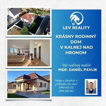 KRÁSNY RODINNÝ DOM V KALNEJ NAD HRONOM