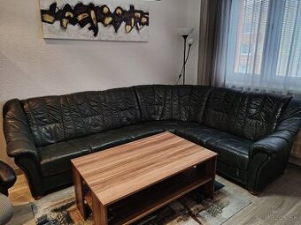 Rohová kožená sedacia súprava