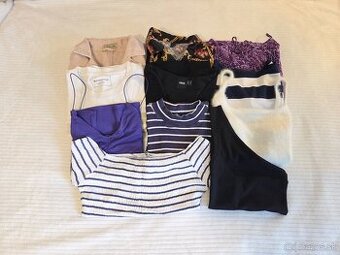 Balík oblečenia topy + nohavice S - 164cm