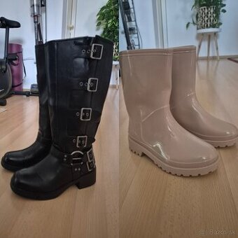 Čižmy a gumáky veľkosť 38