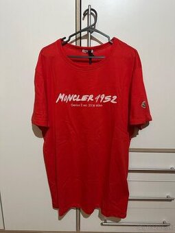 Pánske tričko Moncler - červené - veľkosť L/XL